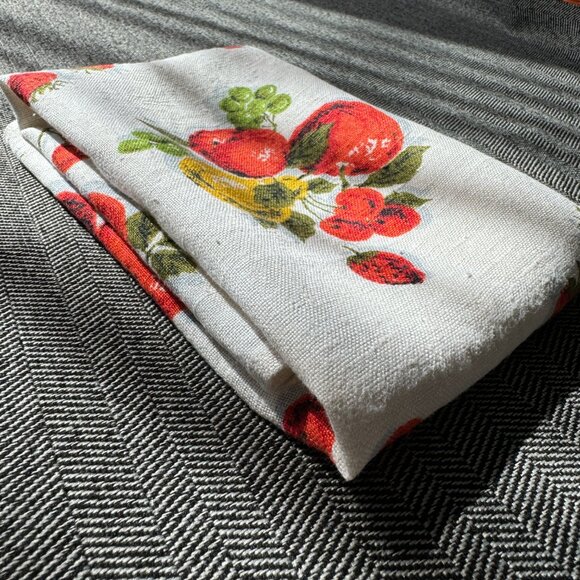 Pure Linen Vintage Kitchen Dishcloth Hand Towel Mixed Fruits - Picture 14 of 15